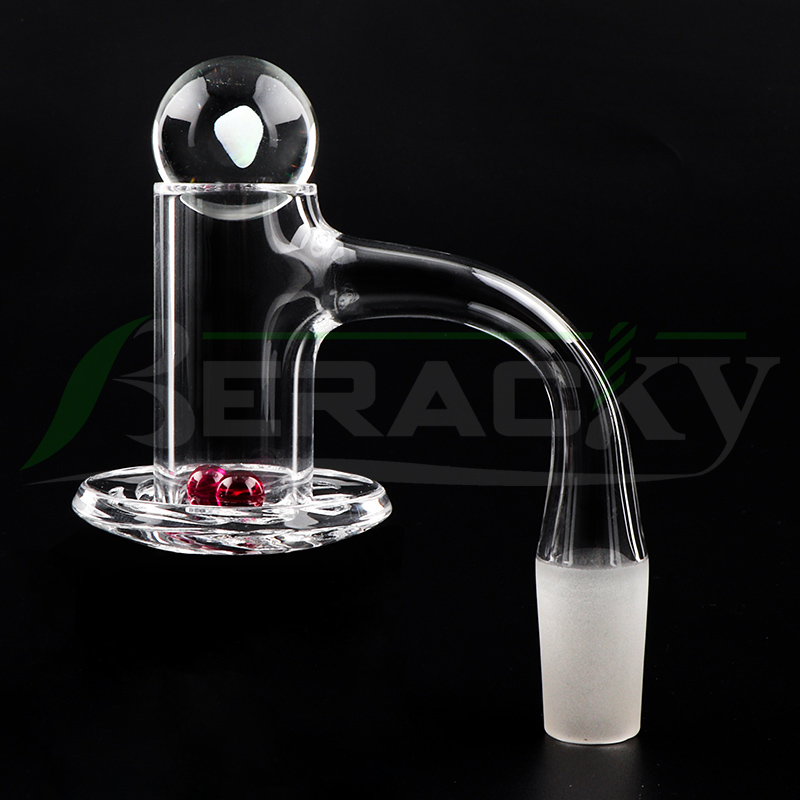 Beracky fumando Full Weld Blender Beveled Edge Quartz Banger com 22mm Opal Terp Slurpers Nails com pérolas de rubi conjunto para bongos de água de vidro Dab Rigs Pipes