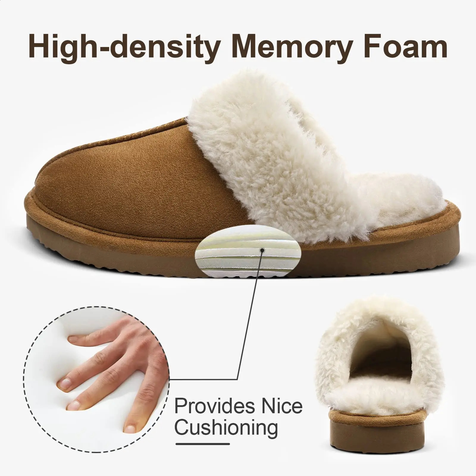 Slippers Crestar Womens Fuzzy Memory Foam Fluffy Winter House Shoes Indoor and Outdoor Lovers Warm With Good Wrapping 231110