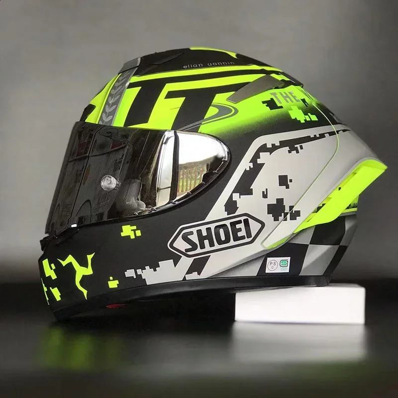 Велосипедные шлемы X Spirit 3 Полнолицевой шлем Желтый The Isle of Man TT Races Street Racing X14 X Fourteen Мотоцикл Casco De Motocicleta 231109