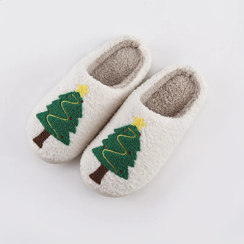 Slippers Christmas Aree Slippers Christmas Warm Winter Cotton Slippers Lovers Of Men And Women Thick Soft Sole Shoes Thickened Non-slip 231109