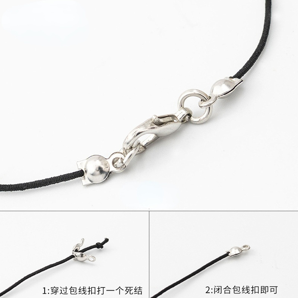 2000 Stück Verbindungsverschluss Fitting 4 * 7 mm Kugelkette Kalottenende Crimps Perlen Verbindungskomponenten für die DIY-Schmuckherstellung Supplie
