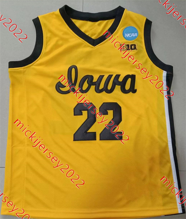 Maillot de basket-ball Iowa Hawkeyes Filip Rebraca Ahron Uhlis Amarion Nimmers Josh Dix Dasonte Bowen Dante Eldridge Kris Murray Maillots de l'Iowa cousus sur mesure pour hommes