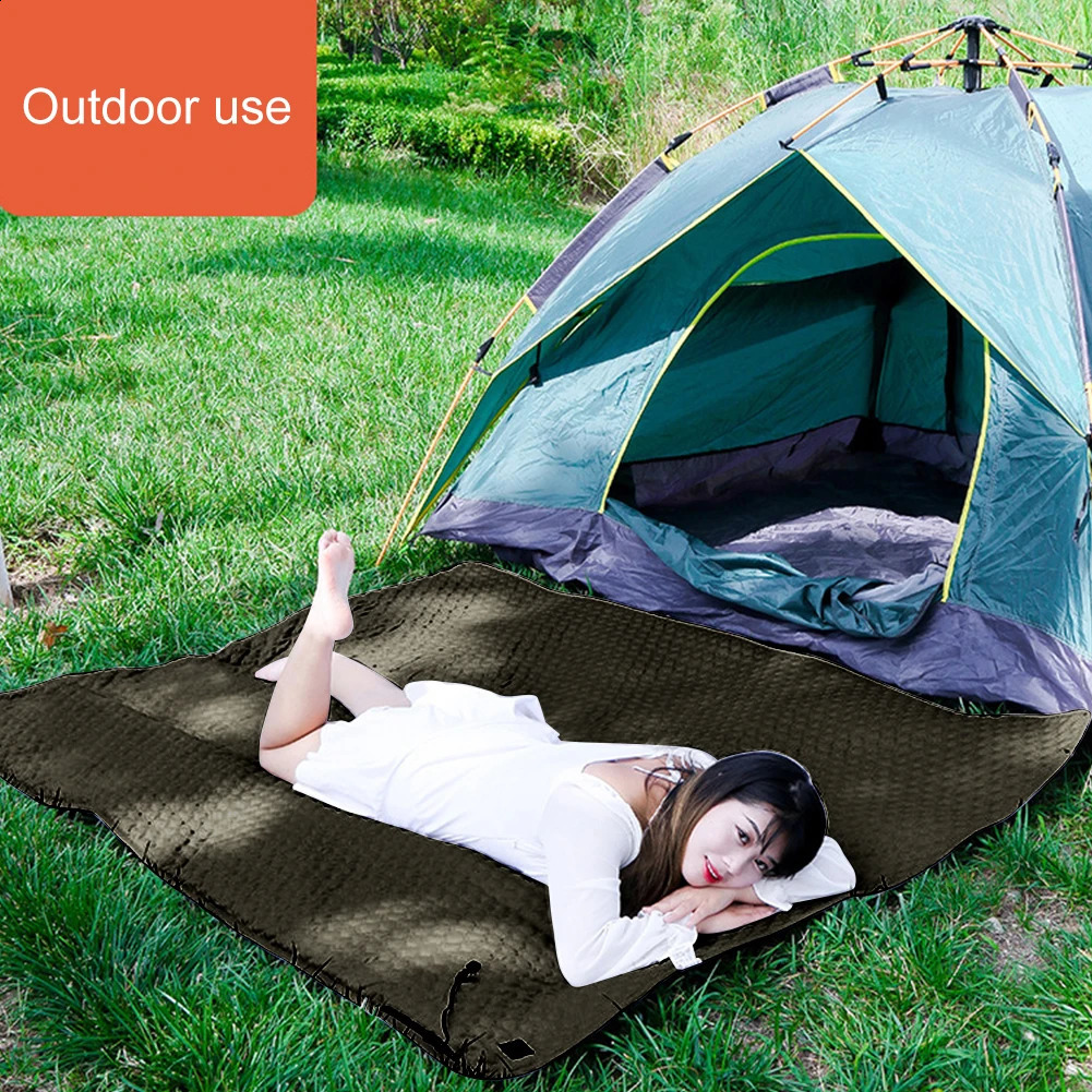 Manta eléctrica 6 áreas Almohadilla térmica USB Estera calentada de invierno Dormir al aire libre Térmico Camping Calentador de pies 180x150 cm 231109