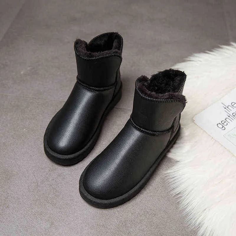 2023NEW ANKLE SOOTS FÖR KVINNA Fashion Waterproof Lady Winter Shoes Warm Plush Snow Anti-slip pälsfodrad Bootie Outdoor 211213