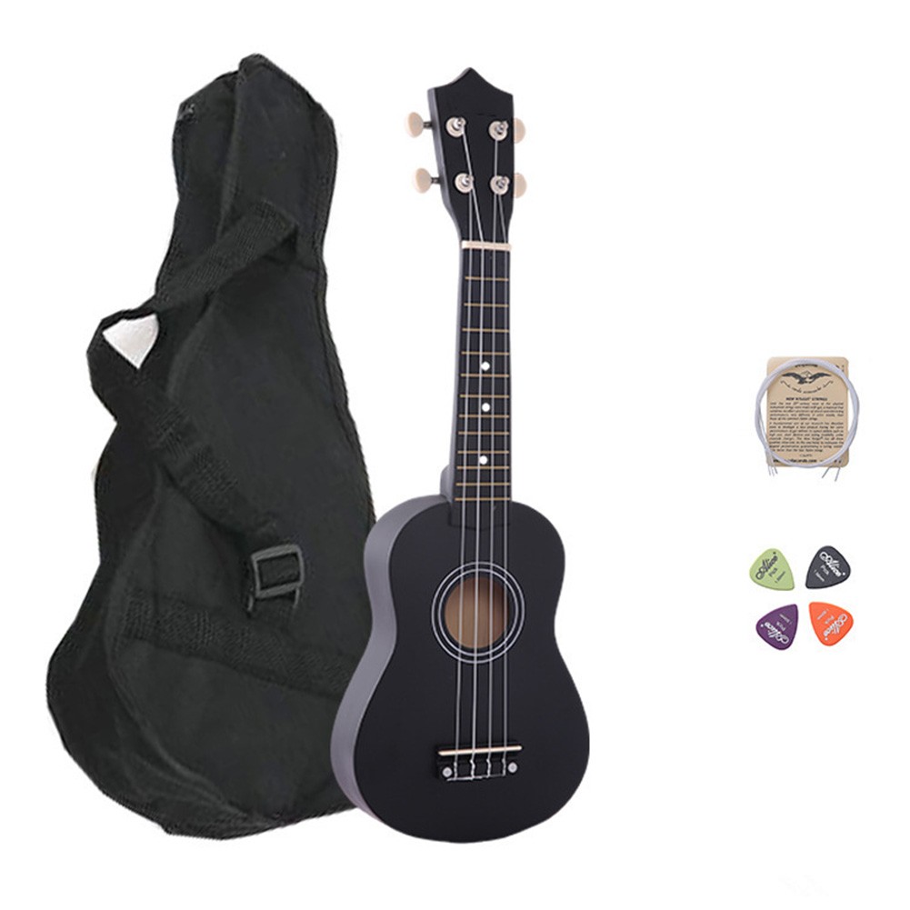 21 polegadas de madeira soprano ukulele guitarra 4 strings ukulele bass guitar com bolsa para iniciantes instrumentos musicais de presente para crianças