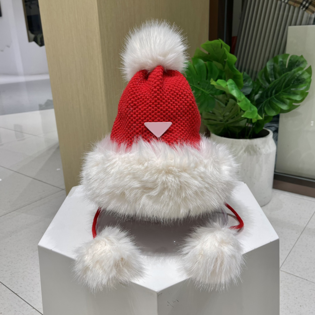 Designer Fall and Winter Knitted Beanie men's and women's casual hats high-quality prads Christmas Warm Santa hat Female Bonnet Beanie Caps