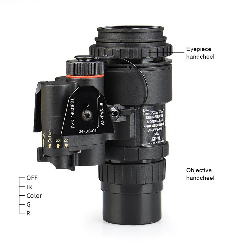 Laser-Taschenlampen, Jagdkameras, am Kopf montierter digitaler Nachtsicht-Monokularhelm für PVS 18 1X32 NVG Infrarot 231109
