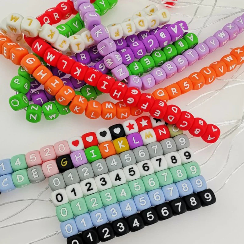 Beißringe Spielzeug, 12 mm, 26 Stück, Silikon-Buchstabenperlen, 15 Farben, bunte Alphabet-Kauperle für Schnuller-Clip-Kette, nicht wählen 231109