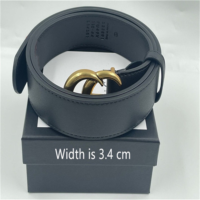 Designer Belt Fashion Classic Men's and Women's Casual Smooth G Buckle Luxury Belt Width 2 0cm 2 8cm 3 4cm 3 8cm med BO320S