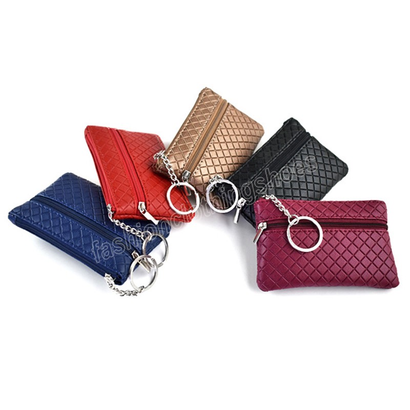 Modepatroon PU Leather Coin Purse Mini Change portemonnees Dames Wallets Cardhouder Zipper Pouch Key Pocket Case