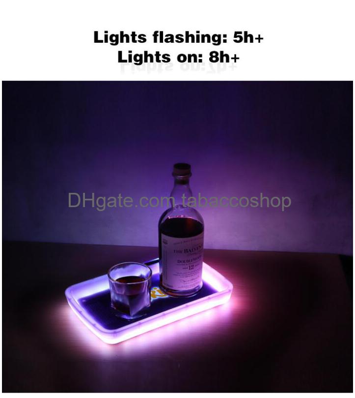 Draagbare LED-verlichte sigarettenhouder, metalen bladbediende lichtbak 29,5 x 18,5 x 3,5 cm
