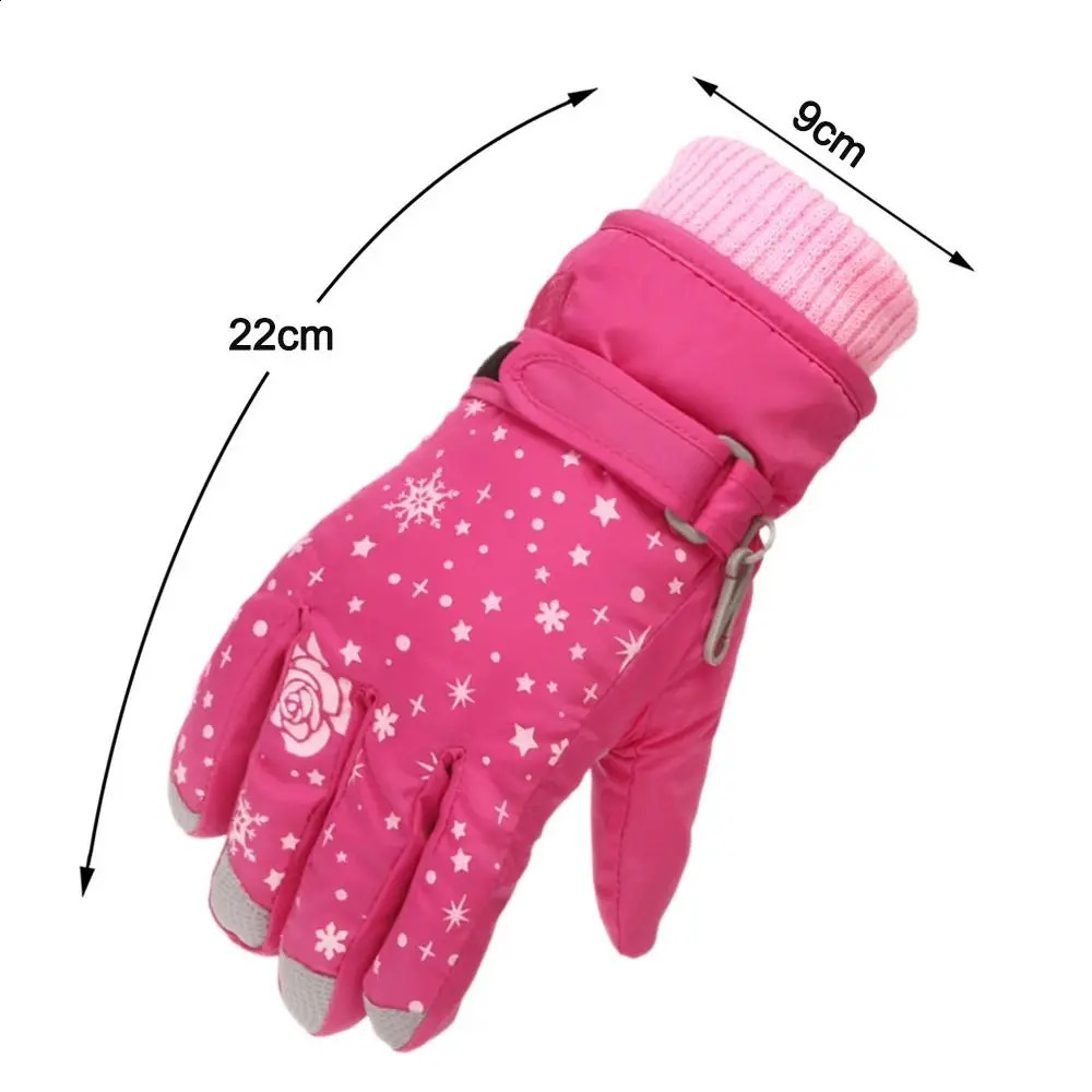 Gants pour enfants bébé filles neige Snowboard épaissir chaud imperméable enfants Ski Sports de plein air mitaines Ski enfants cyclisme 231109