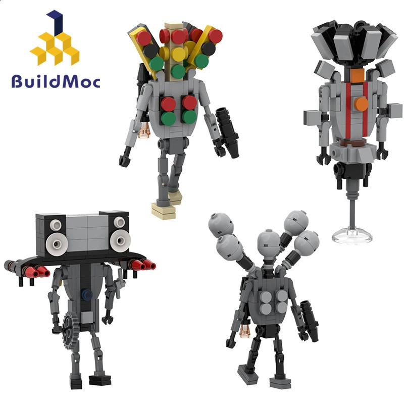 Diecast Modell BuildMoc Skibidi Toilette Kameramann Bausteine Set Bulb Titan Monster Ziegel Spielzeug Für Kinder Kid Geburtstag Geschenke 231109