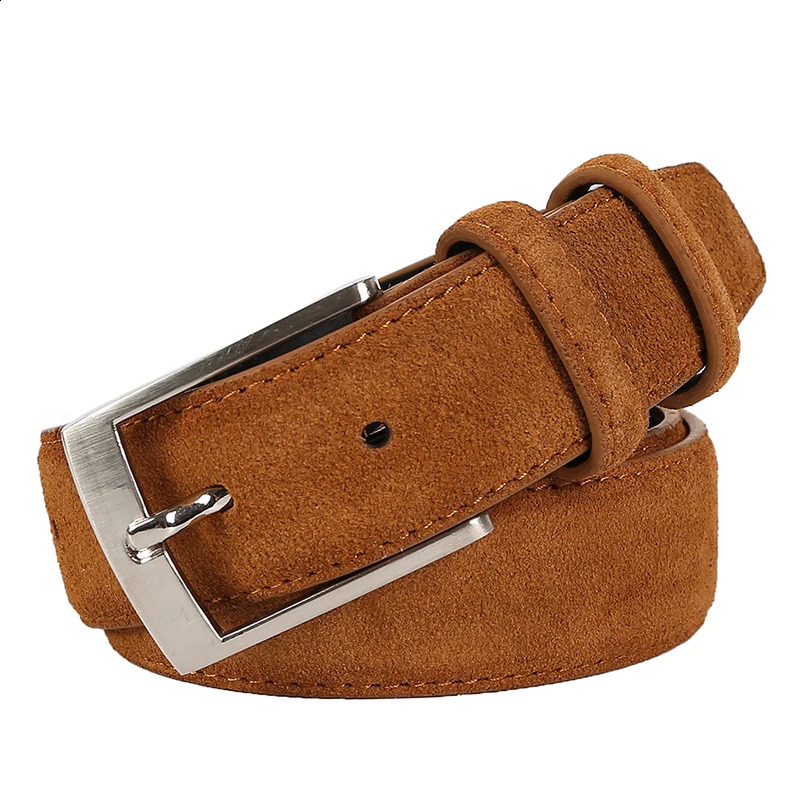 Ceintures Style marque de mode Welour ceinture en cuir véritable pour Jeans ceinture en cuir hommes ceintures de luxe en daim sangles de ceinture 231109