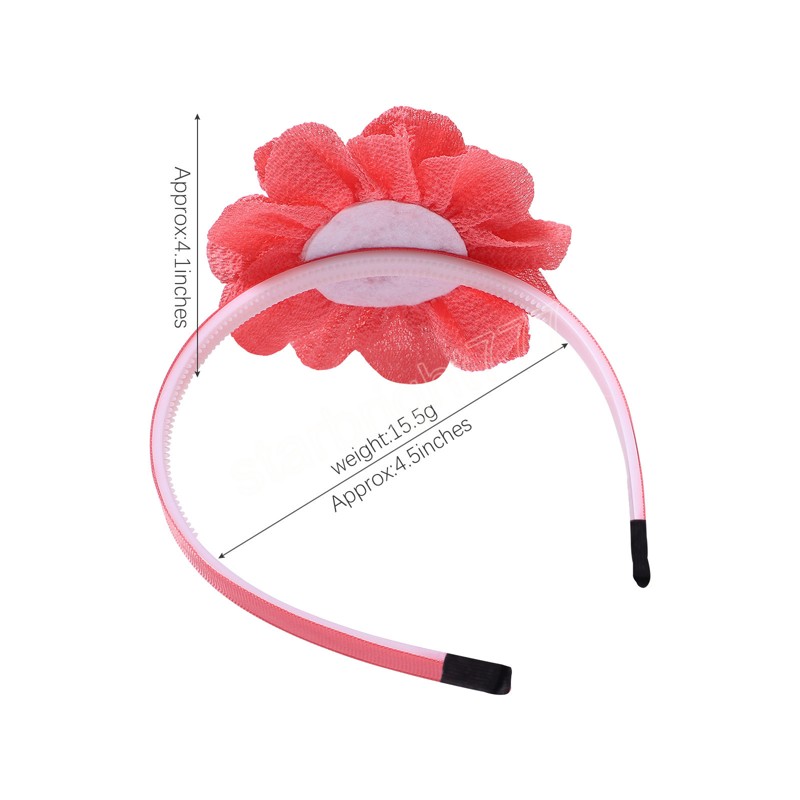 Solid Flower Headbands for Girls New Handmade Hairbands Hair Hoop Headwear Kids Hair Accessories Hair Bands