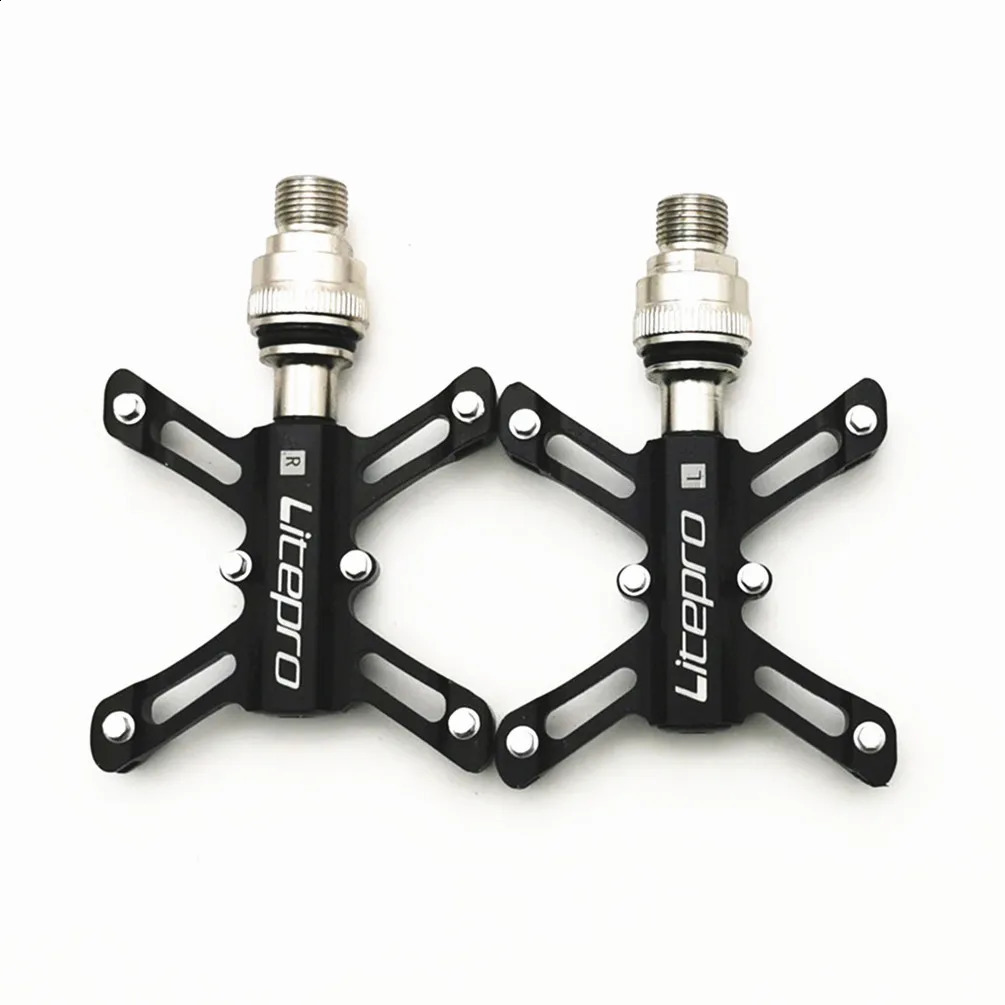 自転車ペダルLitepro Mtb Mountain Universal Bicycle QR Pedal Sealed Bearing Butterfly BMX折りたたみアルミニウム合金非スリップアクセサリー231109