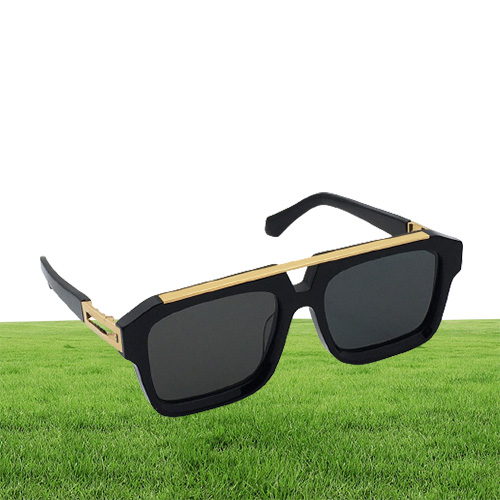 Moda luksusowy projektant 1801 Mascot Pilot Square Sun Sunglasses Męs