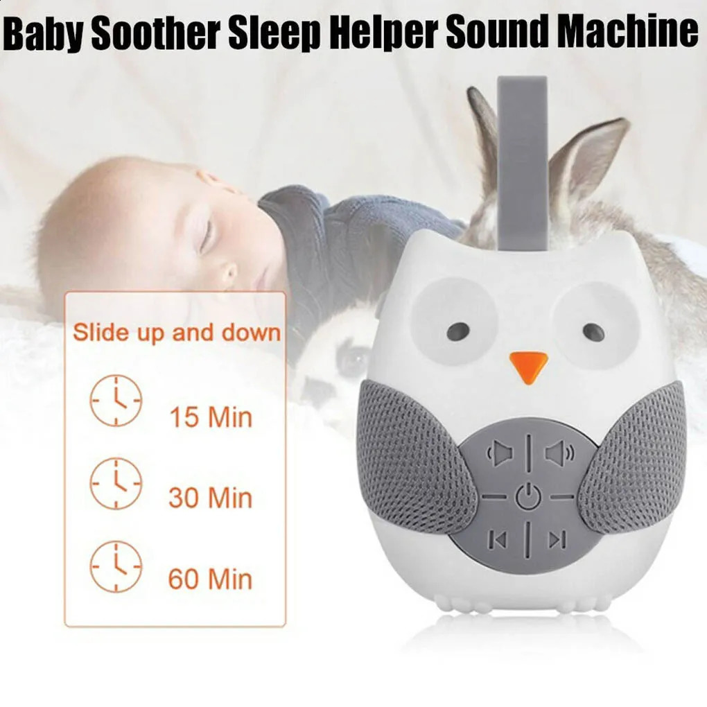 Electric RC Animals White Noise Player Portable Sleep Sound Machine Soothing Music for Baby Room Stroller 231109