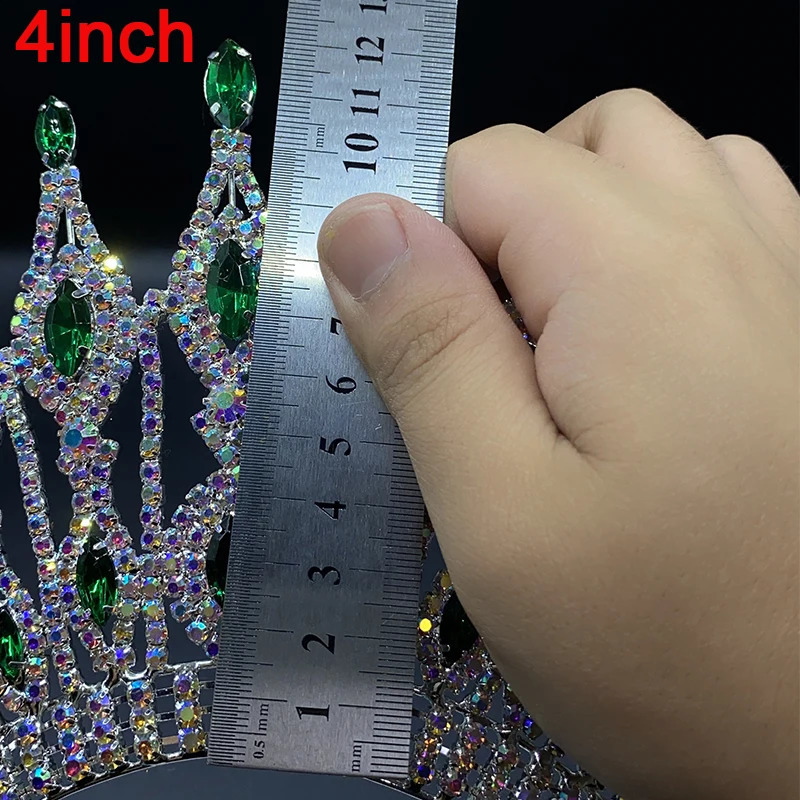 Pannband Miss Universe Wedding Crown Queen Rhinestone Tiara Party Stage Show Hair Jewelry for Pageant 231102