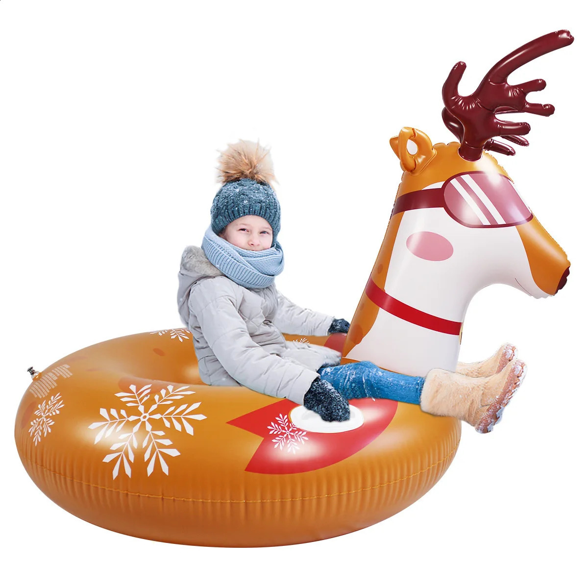 Luge Pliable Ski Neige Traîneau Tube À Neige Enfants Enfant Gonflable Résistant Au Froid Cercle De Ski Enfants Adulte Anneau de Ski Ski Épaissi Luge 231109