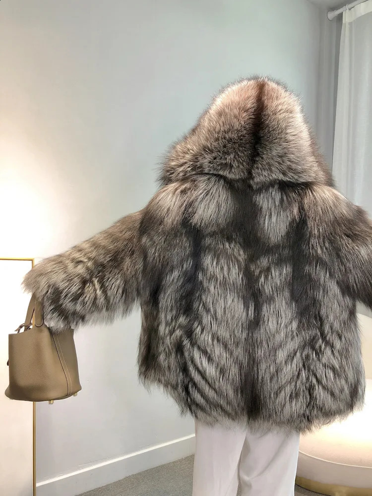 Women's Fur Faux Fur Fangtai 2023 Natural Real Fox Fur Coat Women Fur Coat Winter Warm Luxury Plus Size Jackets Clothing Female Vest 231110