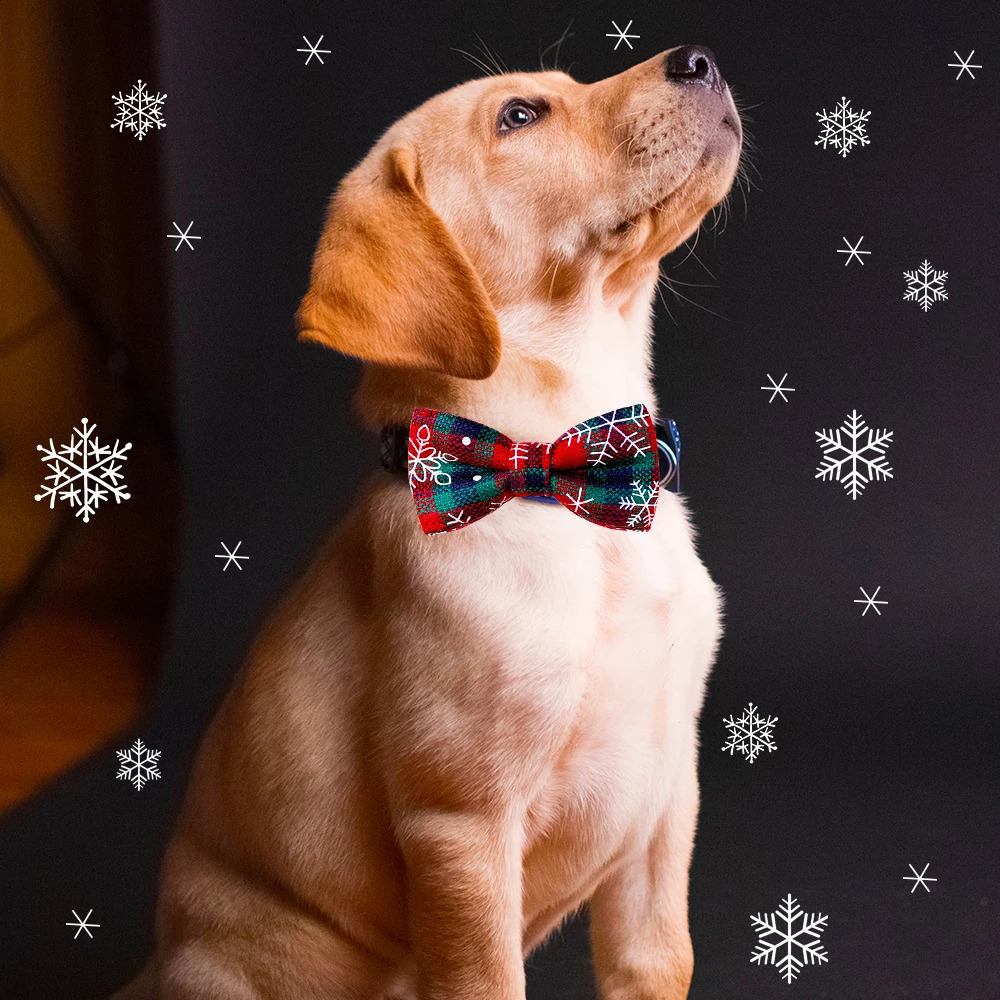 Odzież dla psów Świąteczne zapasy dla zwierząt przesuwnych piesek krawat akcesoria pies świąteczne łuki Mały pies kot kota