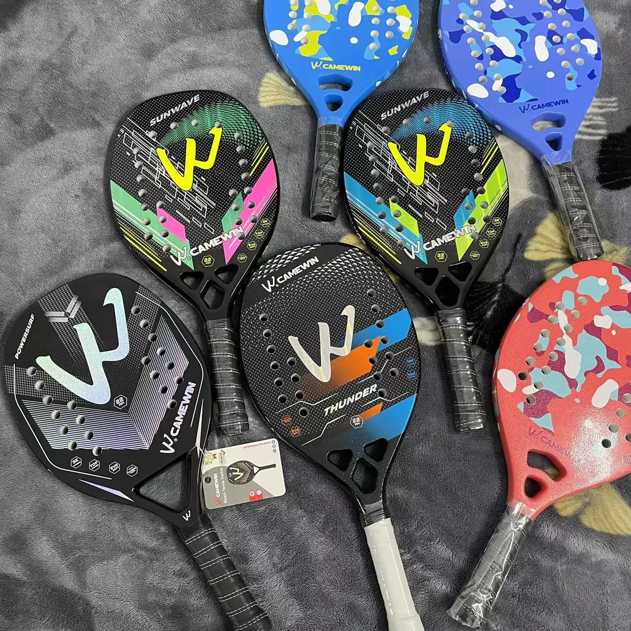 Tennis Rackets CAMEWIN High quality carbon fiber tennis racket beach face soft racket face with protective lid bag 231109