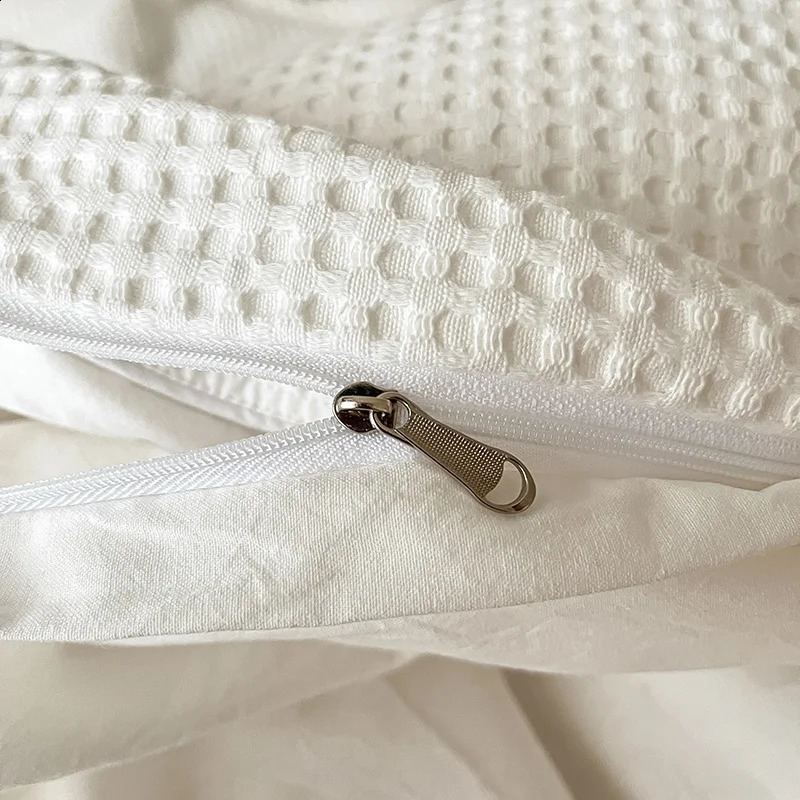 寝具セットoloey冬の濃厚な寝具セット100％コットンソフト羽毛布団カバー伸縮性ベッドシート枕カバーベッドセットキングクイーンサイズ231110