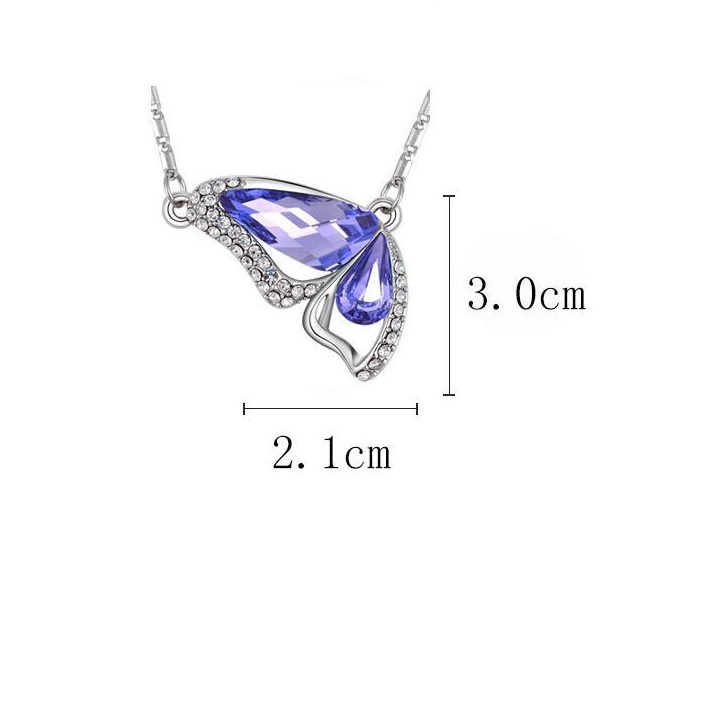 Mode coréenne danse papillon pendentif pendentif en cristal colliers boutiques sources de commerce extérieur femmes bijoux C014