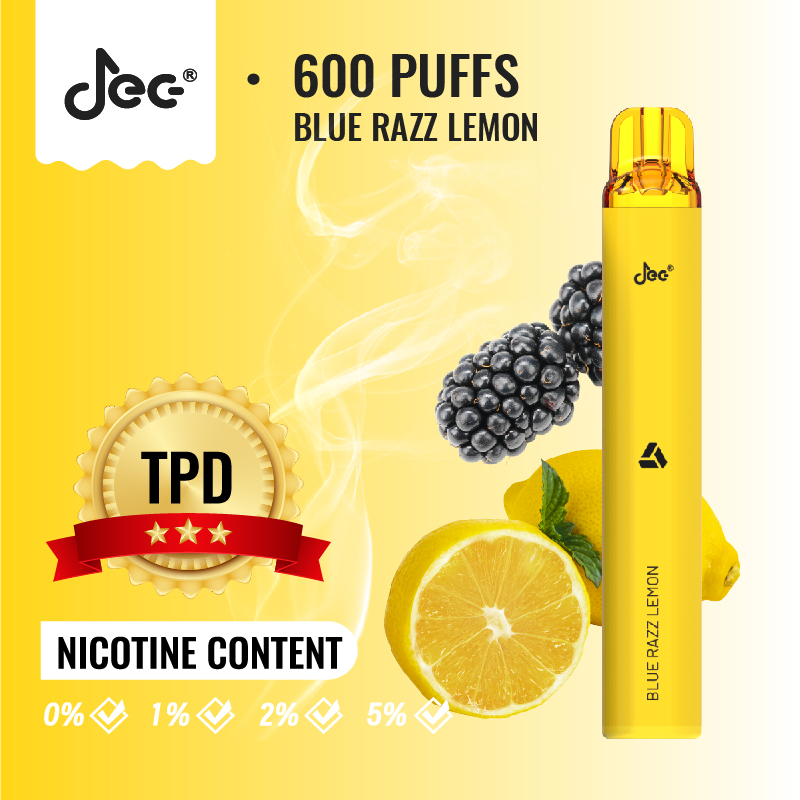 Ny engångs -cigarett Jec Vape Disponera med 2 ml 600 puffs 10fruit smaker i heta försäljning av original 600 engångsvap pod utrustning puff 800 ånges 500