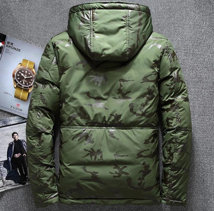 Mimetico militare Colletto rialzato Patchwork punk ragazzo caldo inverno piumino uomo famoso piumino da uomo outdoor plus size frangivento Capispalla Cappotti