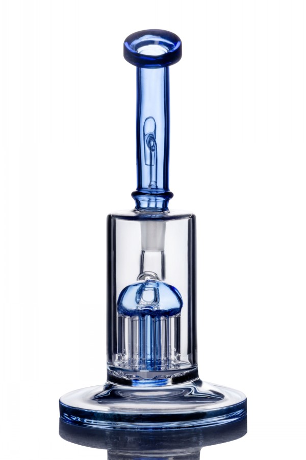 독특한 봉 Recycler Oil Rigs Hookahs Glass Water Bongs 연기 파이프 암 트리 Perc Dab Rigs With 14m banger