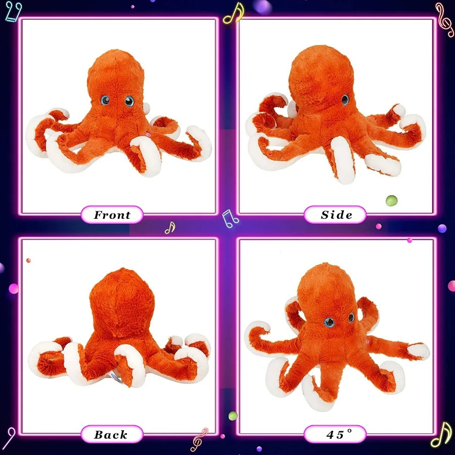 Plush Light - Up toys 41cm Light-up Octopus LED Plush Doll Stuffed Animals Soft Plush Toy Glow in Dark Red Animals Birthday Gifts for Girls Kid 231109