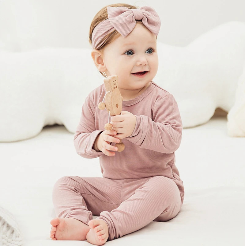 Zestawy odzieży w paski Bamboo Fibre Toddler Pajama