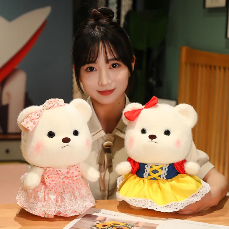 Poupées en peluche Kawaii Lolita princesse Lina ours jouets mignons animaux en peluche bébé poupée de couchage Anime doux enfants pour filles cadeaux de noël 231109