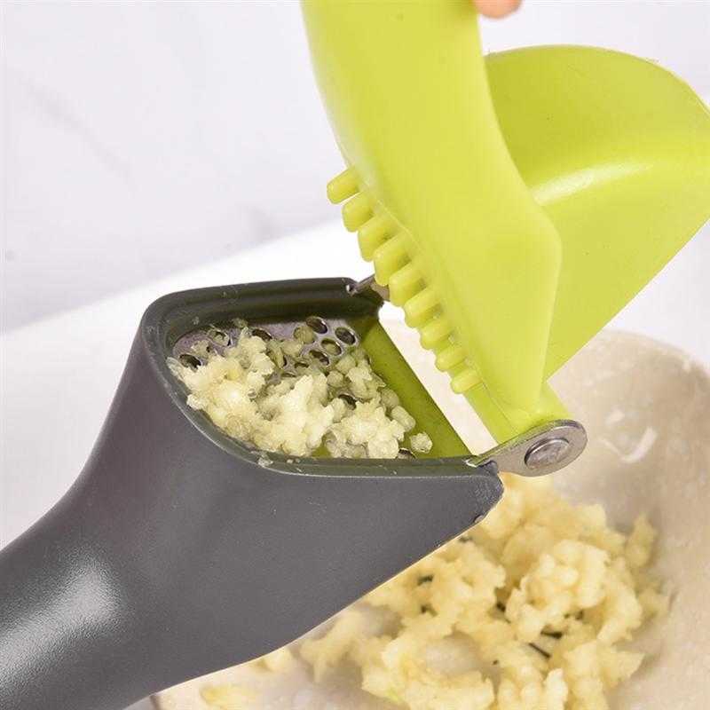 New Garlic Press Creative Plastic Handle Handle Professional Crusher Alho Mincer Ferramentas de cozinha Grinder para acessórios para restaurantes domésticos