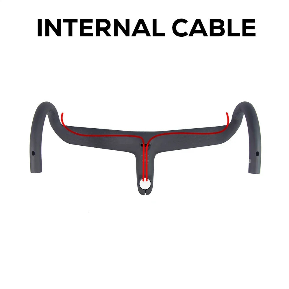 Bike Handlebars Components T1000 Full Internal Cable Routing Cockpit Di2 Carbon Integrated Bicycle Handlebar Fit SL8 Road Accessories Stem 75 135mm 231109