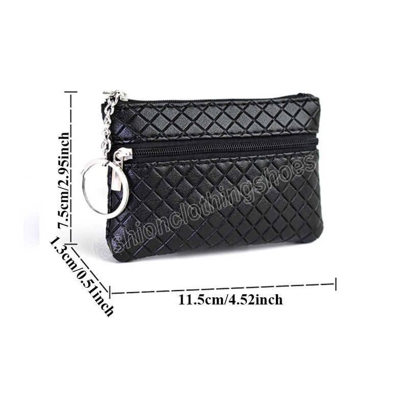 Modemönster PU -lädermynt Purse Mini Change Purses Women's Plånböcker Korthållare Dragkedja Pouch Key Pocket Case