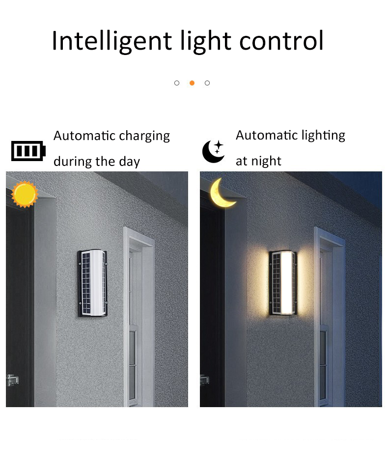 Solar utomhus långa vägglampor 20 cm 60 cm 80 cm 100 cm IP65 Garden Porch Light Remote Control