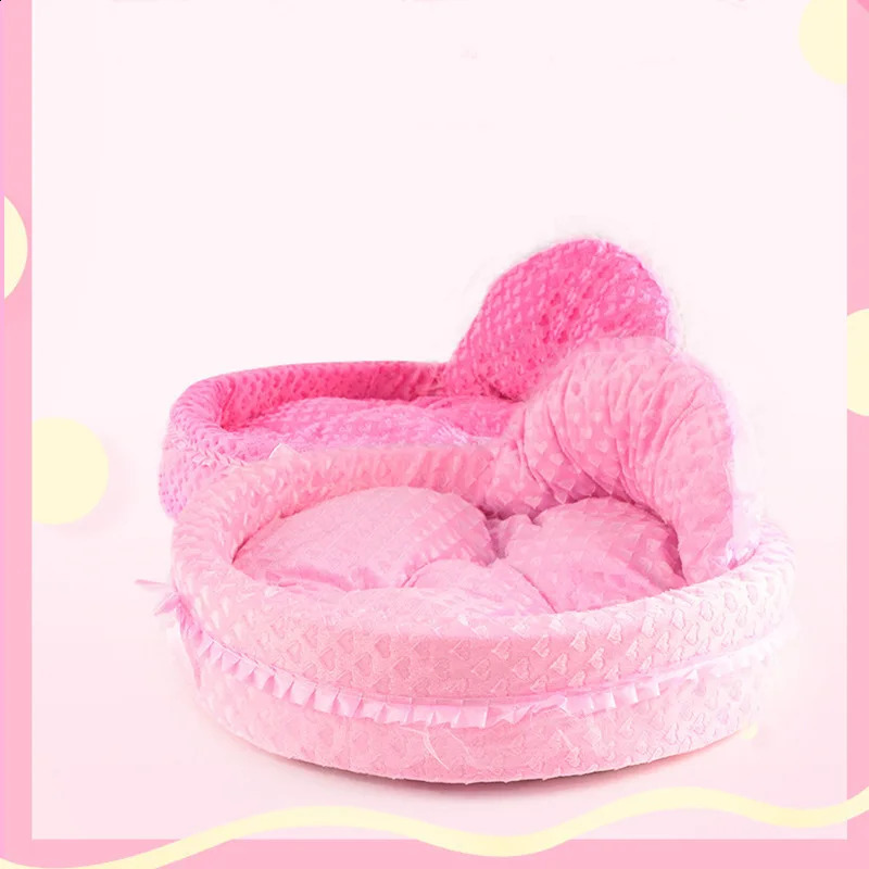 Canis Pens Fashion Lace Princess Dog Bed Cat Litter Puppy Nest Mat Soft Doggy Almofada Teddy Pet Beds para Pequenos Cães Médios Gato Sofá Canil 231109