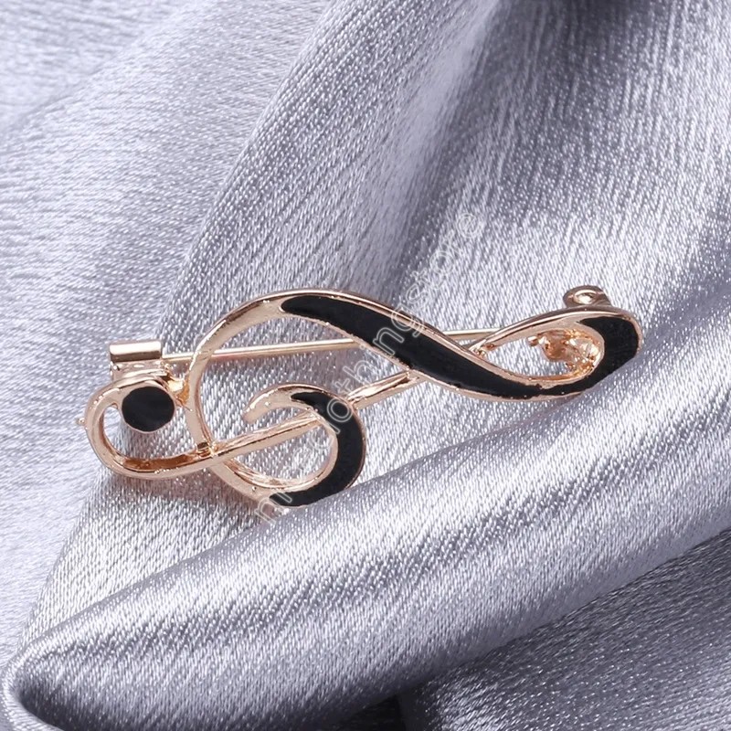 Creative Musical Note Brooch Alloy Dripping Oil Suit Shirt Pins Men Women Brooches Jewelry Accessories Gift