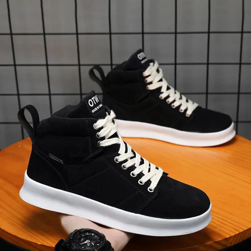 Dress Shoes Sneakers Men Flat Platform Shoes Fashion Breathable Thick Bottom Running Casual High Top Shoes Ladies 231109