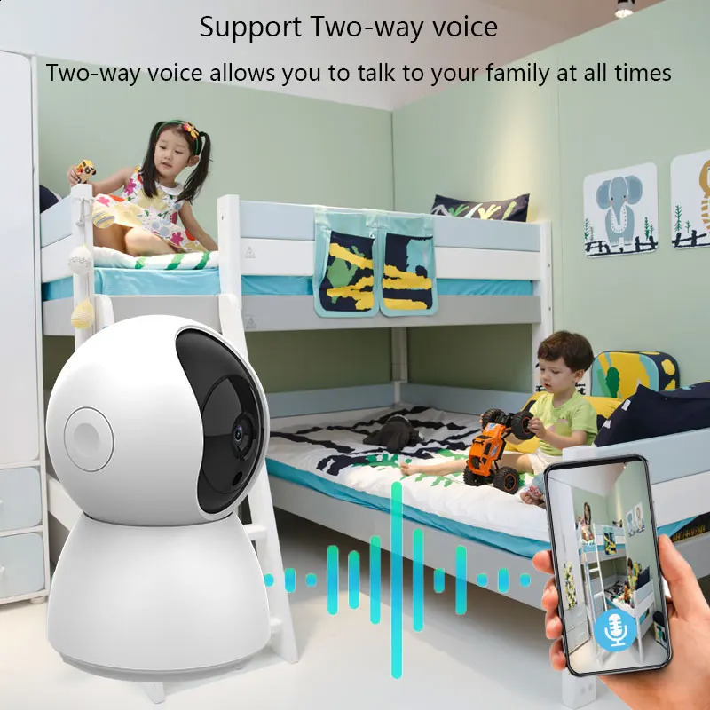 Caméras IP 4MP 2K Tuya Smart Mini WiFi caméra IP Surveillance sans fil intérieure suivi automatique de la sécurité à domicile humaine CCTV bébé moniteur pour animaux de compagnie 231109