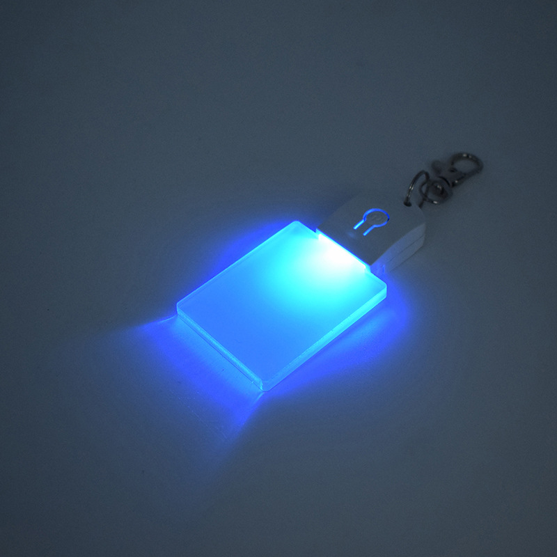 10st PAG PARTS SUBLIMATION DIY VIT BLANT ACRYLIC RECTANGLE LED Night Light Keychain