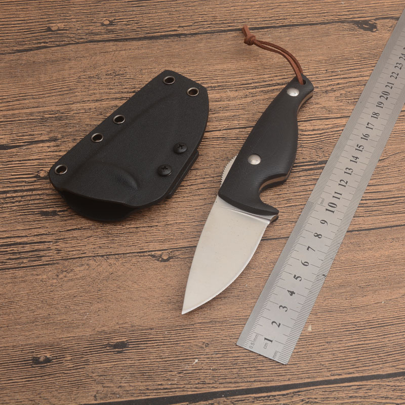 Nuovo arrivo G2378 Coltello dritto di sopravvivenza D2 Drop Point Lama con finitura satinata Full Tang G10 Maniglia Caccia di campeggio esterna Coltelli a lama fissa con Kydex