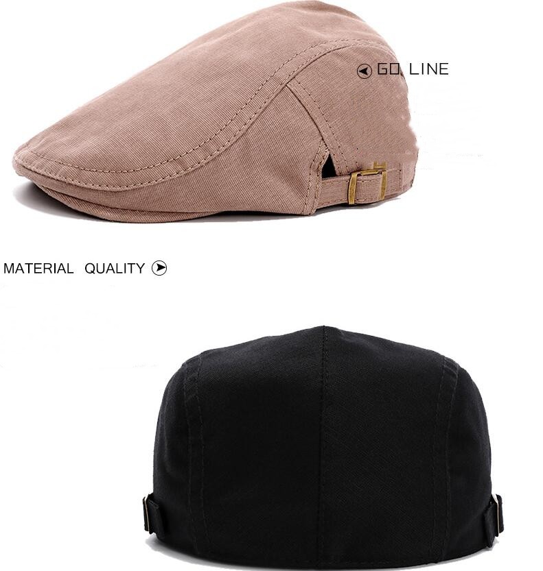 Berets Male Vintage Retro Peaked Cap Man Painter Cap Outdoor Cotton Casual Summer Literary Newsboy Hat Classic Solid Artistic Hats British Beret Boina BC588