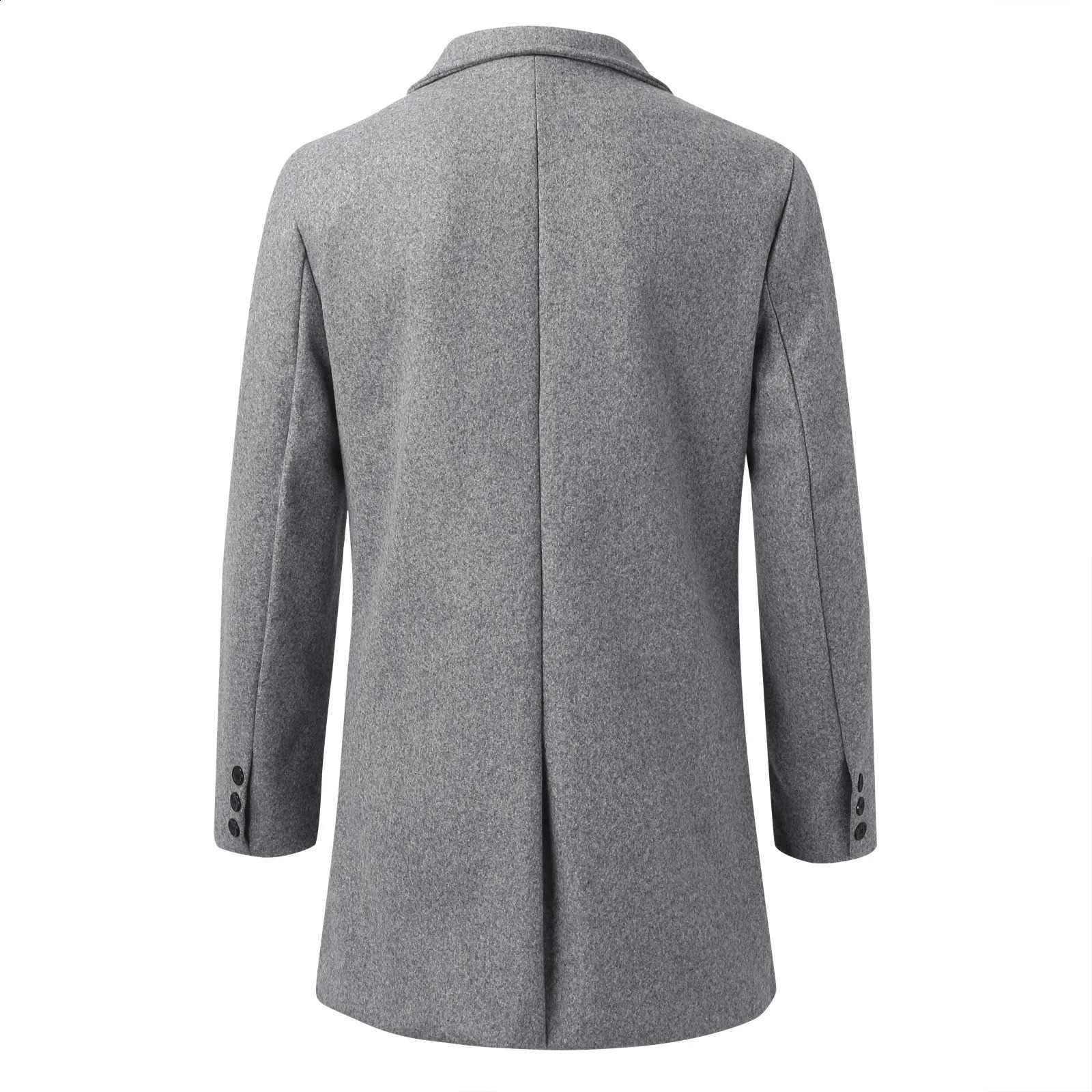 Laine pour hommes mélanges pardessus en laine mode pour hommes simple boutonnage longueur moyenne Trench-Coat classique Style anglais décontracté automne hiver vestes chaudes 231109