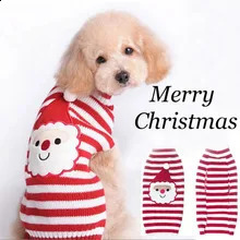 Hundkläder Vinter Varma hundkläder Julen Holiday Tröja Outfit Coat For Small Medium Dogs Cat Pet Xmas Costume Supplies Year Gifts 231110