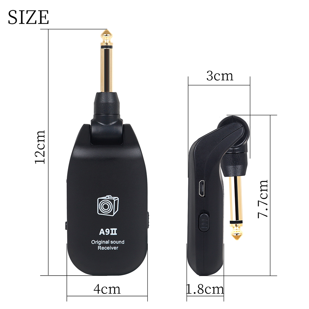 Wireless Guitar System Built-In Rechargeable 4 Channels Guitar Transmitter Receiver For Electric Guitar Bass Parts Guitar Pickup