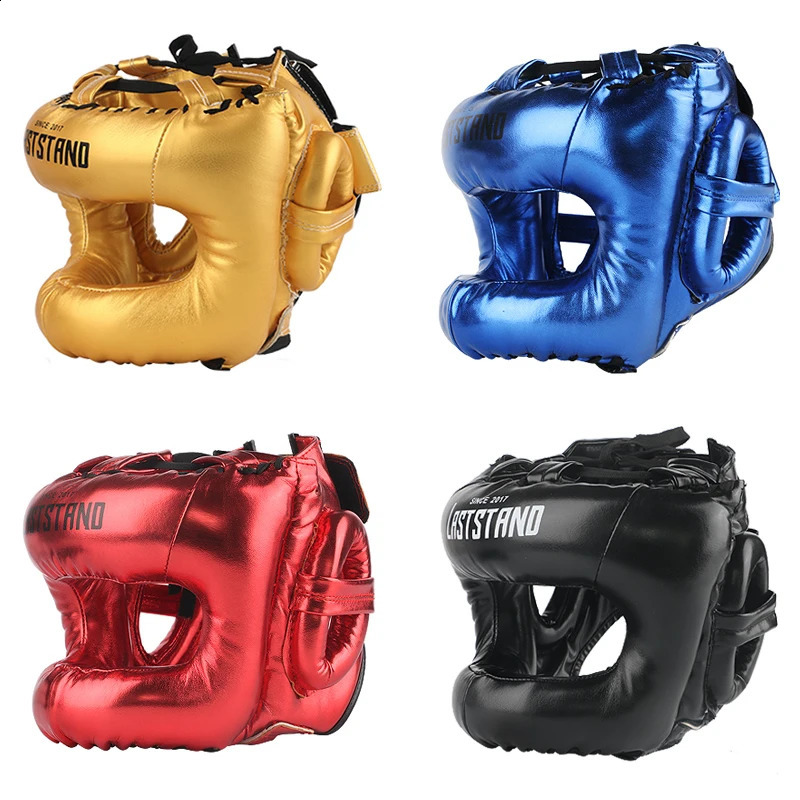 Caschi da sci Protezione la testa chiusa in PU Ponte del naso Casco da combattimento boxe Protezione completa allenamento circostante maschera da sci da combattimento libero 231109